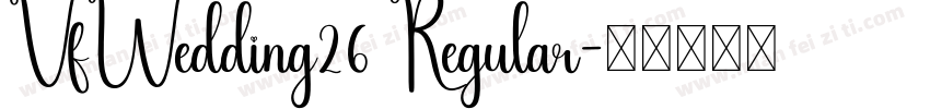 VfWedding26 Regular字体转换